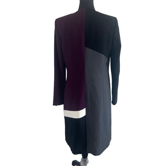 NWT $159 Calvin Klein Longline Color Block Topper Open Jacket Size 2 - Picture 4 of 12